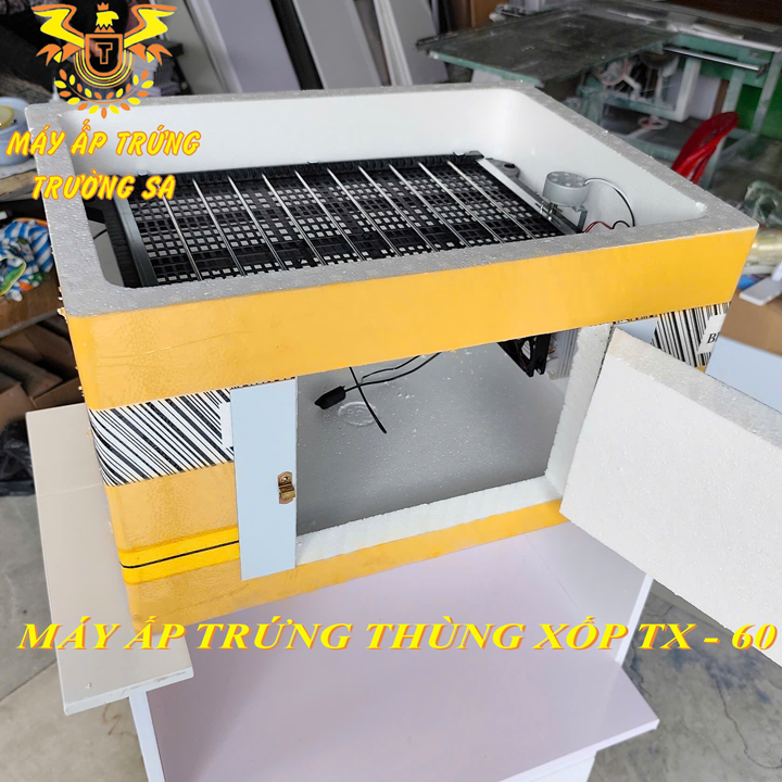 Máy Ấp Trứng Thùng Xốp Đảo Tự Động 1 Khay 60 Trứng 17 Máy ấp trứng thùng xốp 60 trứng